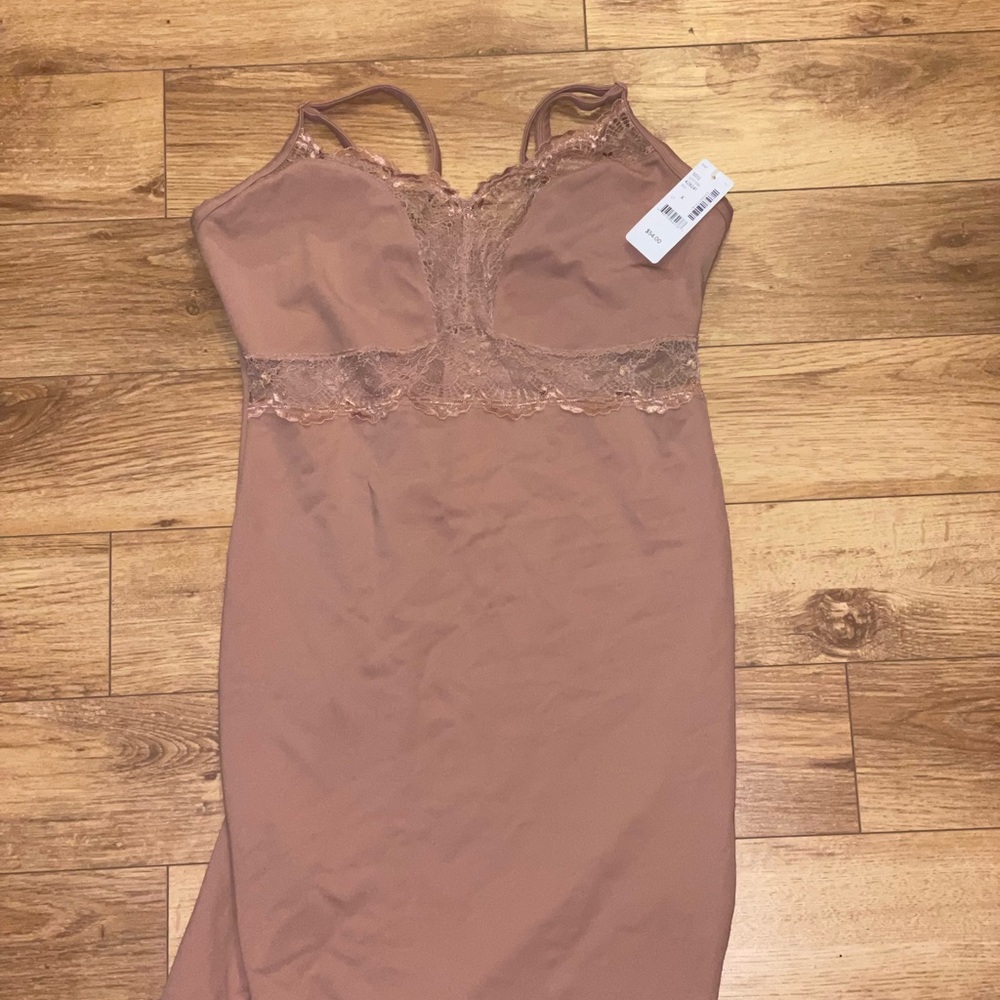 Elegant Lace Trim Slip Dress